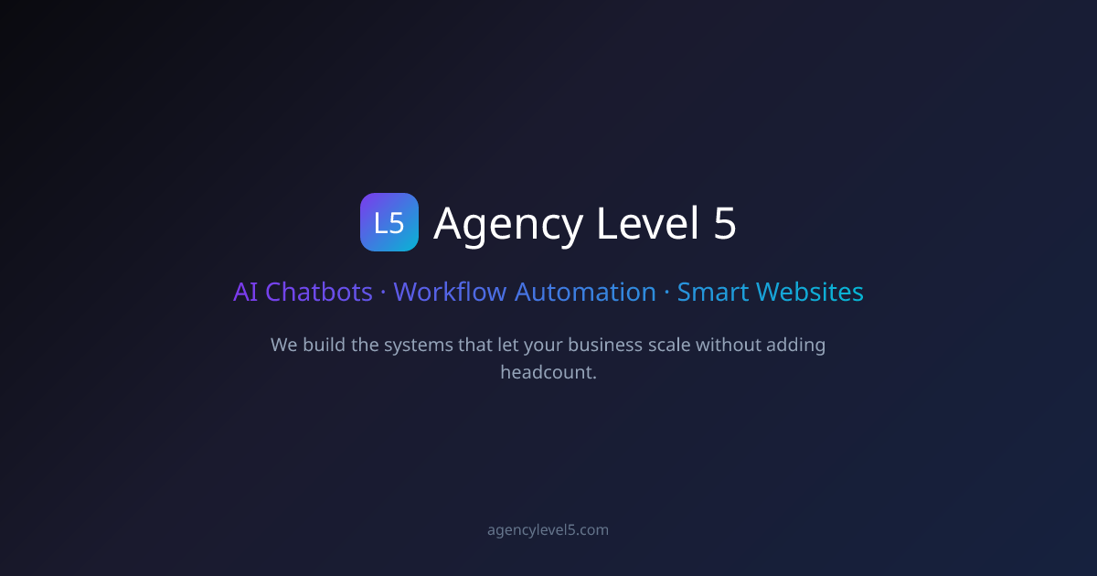 AI Automation Agency — Custom Chatbots, Workflows & Smart Websites ...